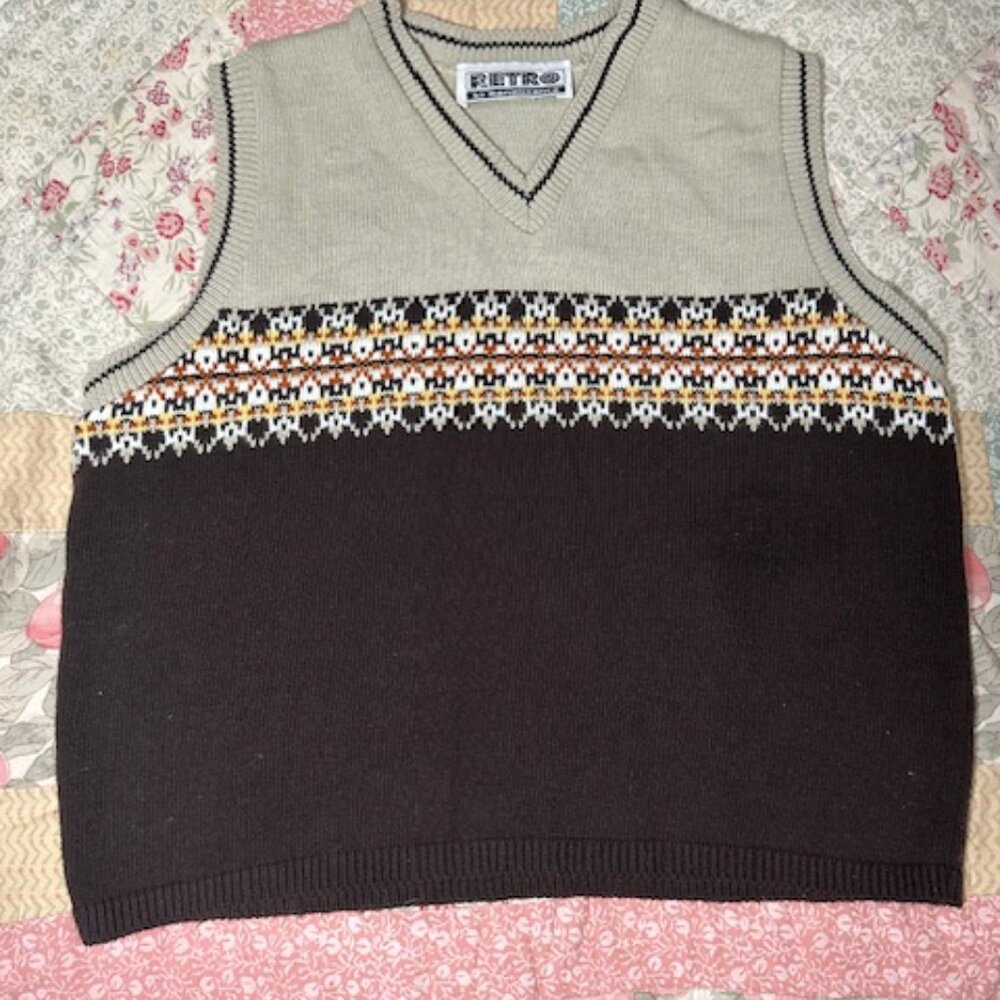 Vintage, Retro by Renaissance, 100% acrylic sweater vest